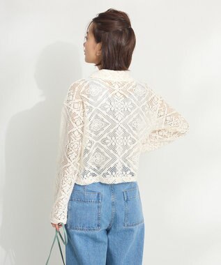 CRAFT STANDARD BOUTIQUE クロシェレースカーディガン Ivory
