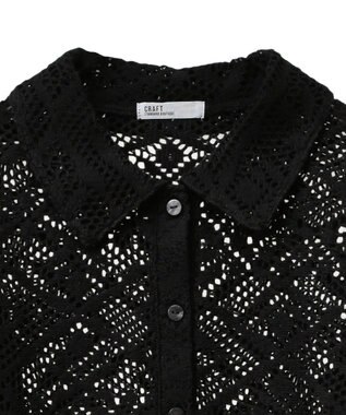 CRAFT STANDARD BOUTIQUE クロシェレースカーディガン Black