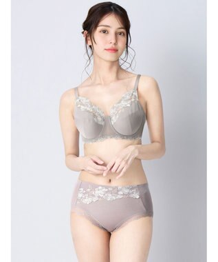 Wing ブラジャー Wing Lesiage 安定感のあるつけごこち 綿混素材(肌側) 【5010シリーズ】 フルカップブラ Hカップまで対応 大きいサイズ PB5010 ウイング／ワコール グレー