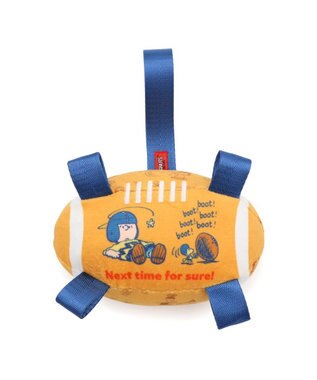 PET PARADISE スヌーピー タブ付 ラグビーボール トイ オレンジ