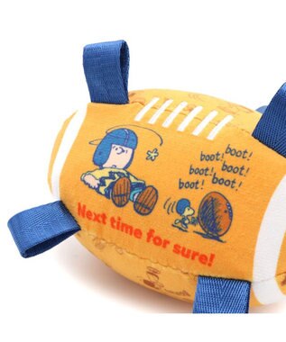 PET PARADISE スヌーピー タブ付 ラグビーボール トイ オレンジ