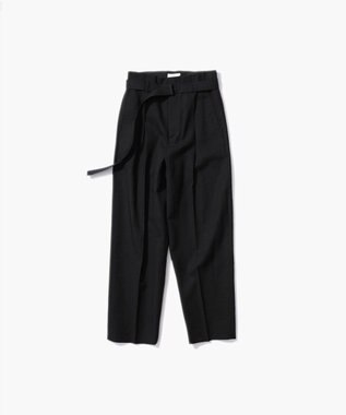 ATON KYOTO TSURIZOME LINEN | タックテーパードパンツ BLACK