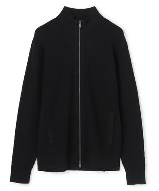 JOSEPH HOMME 【新柄】 ヴィスコースリンクス　ハイネックジップアップカーディガン ブラック系