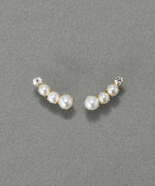 Phoebe <オンワード限定セット>Rio de laパールピアス×フォーマルパールビジューサークルブローチ ホワイト