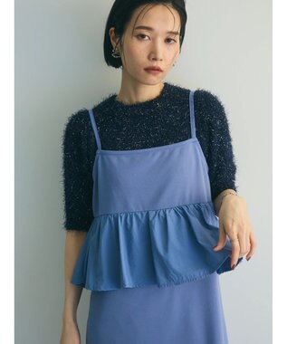 Green Parks ａ．ラメシャギーニットプルオーバー Navy