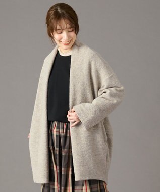 ANY 【手洗い可】エアリーラメジャケット ライトグレー