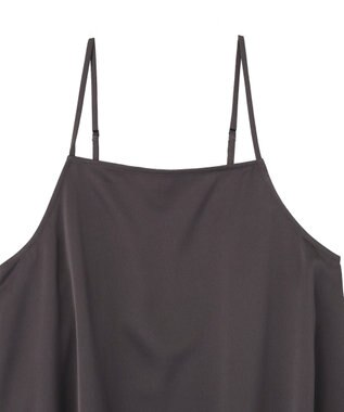 AMERICAN HOLIC イレギュラーヘムサテンレースキャミソール Charcoal Gray