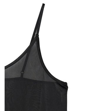 Green Parks 静電気防止インナーキャミワンピース Black