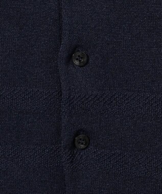 JOSEPH ABBOUD 【エコ素材/軽量/通気性/速乾性】ペーパーヤーンニット ポロ ネイビー系