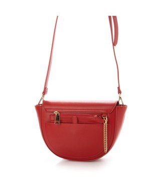 UNBILLION cachecache 財布ポーチ付きハーフムーンショルダーバッグ レッド