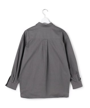 J.PRESS YORK STREET 【WOMEN】ソフトコットン オーバー シャツ グレー系