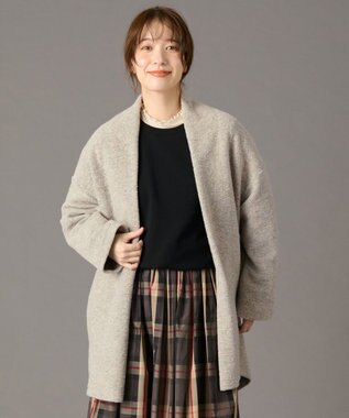 ANY 【手洗い可】エアリーラメジャケット ライトグレー