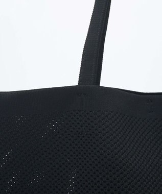 TOPKAPI 【Breath TOPKAPI】ニットジャガード 2way ビッグ トートバッグ ポーチ付き ブラック