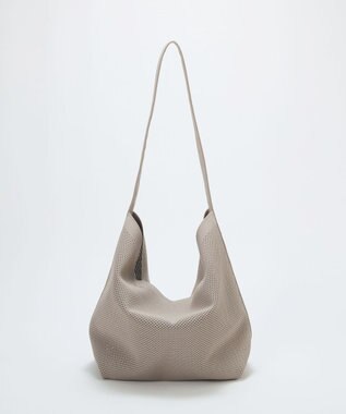 TOPKAPI 【Breath TOPKAPI】ニットジャガード 2way ビッグ トートバッグ ポーチ付き ライトグレー