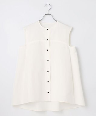 #Newans 【ANSWER for シティライフ】ヨークデザインノースリーブブラウス ホワイト系