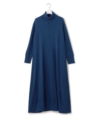 J.PRESS YORK STREET 【WOMEN】ANTI PILLING WOOL Aラインワンピース ブルー系