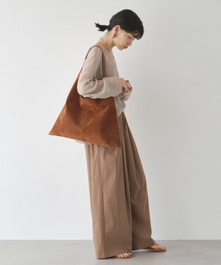 russet 【2025AW新作】本革スエードワンショルダーバッグ(CE-1583) Brown