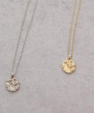 AMERICAN HOLIC テクスチャーコインネックレス Gold