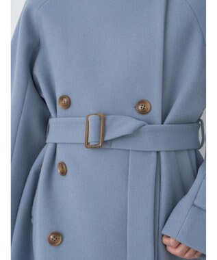 earth music&ecology ２ｗａｙカラーロングコート Blue