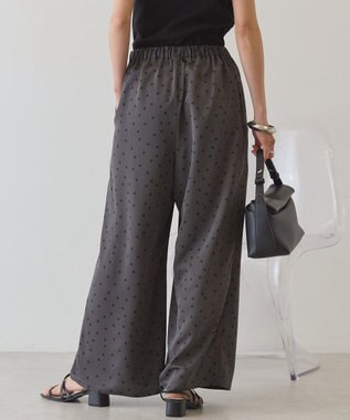 AMERICAN HOLIC ドットサテンイージーパンツ Charcoal Gray