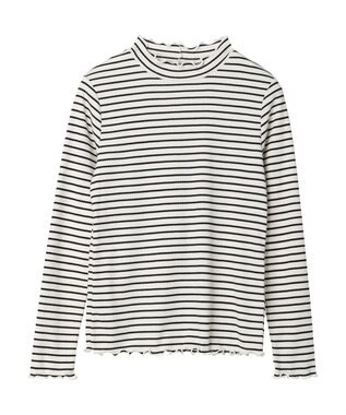 earth music&ecology チェーンリブハイネックプルオーバー Border