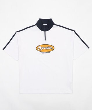 WEGO 【ユニセックス着用ITEM/MLサイズ展開】ヘビーウェイトハーフジップT（SS） ホワイト