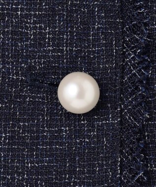 Feroux 【セットアップ対応】春ツイード コンパクトジレ ネイビー系1