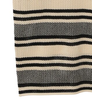 Green Parks ボーダーニットスカート Ivory