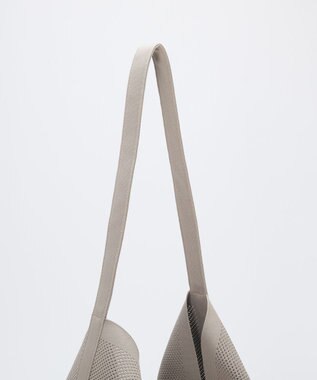 TOPKAPI 【Breath TOPKAPI】ニットジャガード 2way ビッグ トートバッグ ポーチ付き ライトグレー