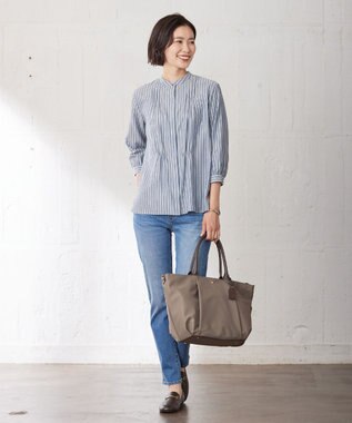 J.PRESS LADIES 【WEB限定カラーあり・A4サイズ収納可】 ナイロン トート バッグ ブラウン系