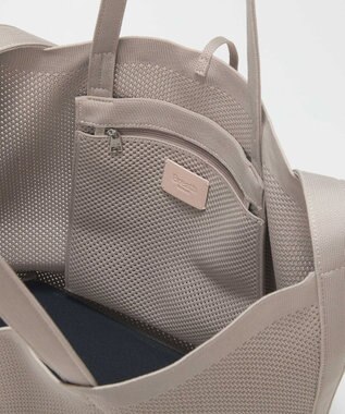 TOPKAPI 【Breath TOPKAPI】ニットジャガード 2way ビッグ トートバッグ ポーチ付き ライトグレー