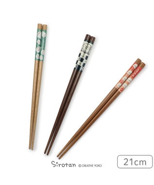 Mother garden しろたん 木製 箸  21cm 《和柄》 単品 和柄