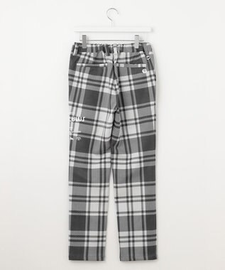 PW CIRCULUS 【MEN】チェック柄 スエードライクテーパードパンツ グレー系5
