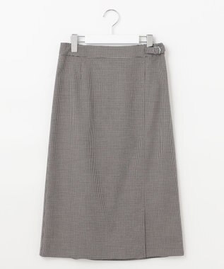 J.PRESS LADIES 【洗える】杢チェック スカート ブラック系3