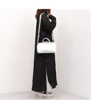 UNBILLION ペルケ perche / 牛革ランドスケープ2wayショルダーバッグ シルバー