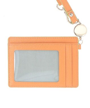 LANVIN en Bleu リム リール付きパスケース オレンジ
