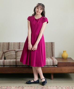 組曲 KIDS 【150-160㎝】ソロナタック ワンピース ラズベリー系