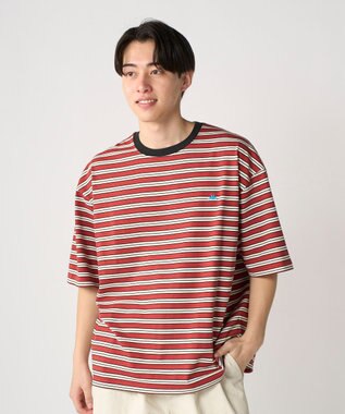 OP／FILA 【Kappa】ウェルネスクラブボーダーTシャツ オレンジ