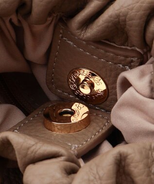 組曲 ギャザーワンショルダーハンドバッグ モカ系