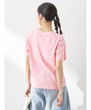 earth music&ecology ロゴソリッドミニマルＴシャツ Pink