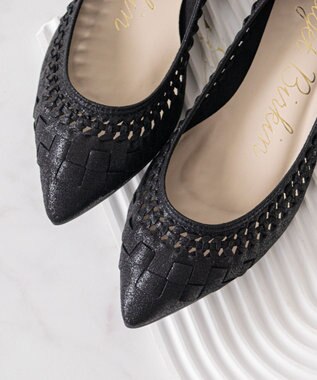 Bridget Birkin 【Bridget Birkin】編み込みフラットシューズ ブラック