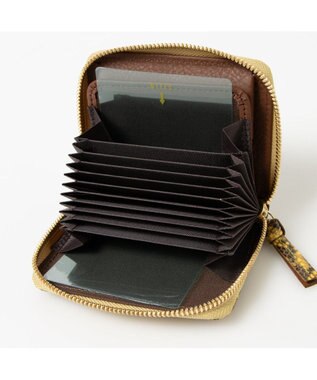 UNBILLION ペルケ perche / ダイヤモンドパイソン・ジャバラカートウォレット イエロー