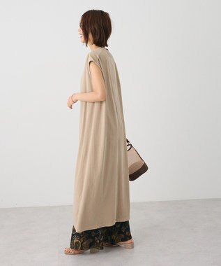 CRAFT STANDARD BOUTIQUE ピグメントヘンリーネックカットソーワンピース Beige