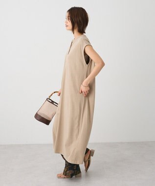 CRAFT STANDARD BOUTIQUE ピグメントヘンリーネックカットソーワンピース Beige