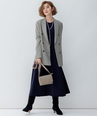 23区 VIOLAdORO シュリンレザー ミニショルダーバッグ ベージュ系