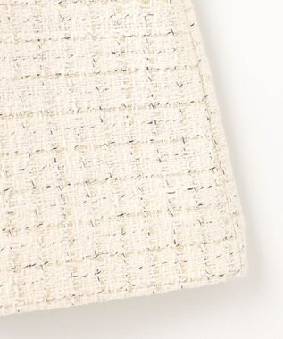 ANY SIS ファンシーツイードペプラム ジレ アイボリー