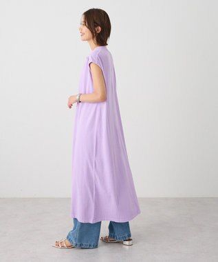 CRAFT STANDARD BOUTIQUE ピグメントヘンリーネックカットソーワンピース Lavender