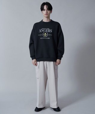 WEGO KEEPWARM　グラフィックプルオーバー ブラック中濃色