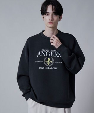 WEGO KEEPWARM　グラフィックプルオーバー ブラック中濃色