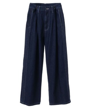 CRAFT STANDARD BOUTIQUE 【ユニセックス】デニム2タックワイドテーパードパンツ Dark Indigo